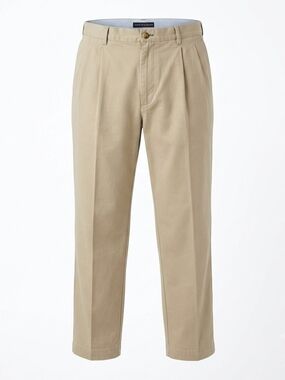 Tommy Hilfiger Mens Pleated Chino Pants Khaki Tan Size 38x30